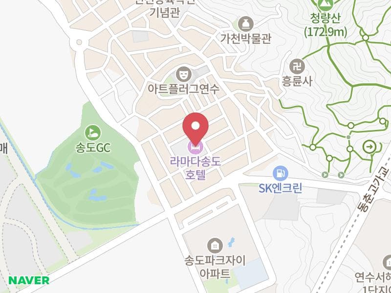 인천 라마다호텔 웨딩박람회 위치 지도