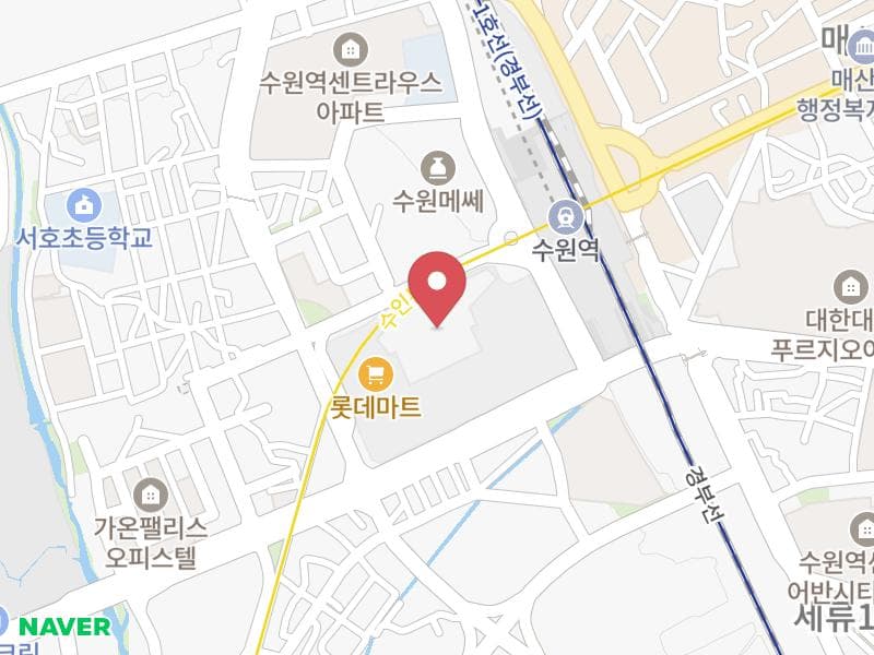 수원 타임빌라스 웨딩박람회 위치 지도