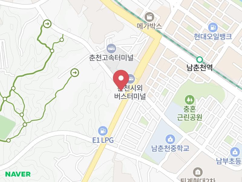 춘천 웨딩크라우드 웨딩박람회 위치 지도