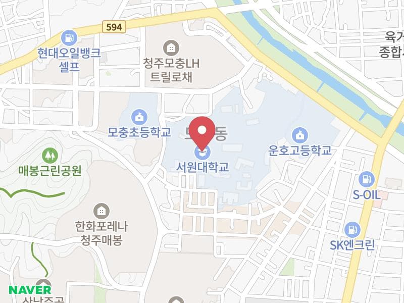 청주 서원대학교 웨딩박람회 위치 지도