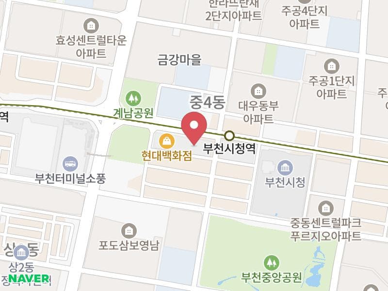 부천 현대백화점 대형 웨딩박람회 위치 지도
