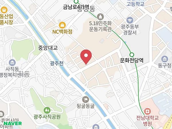 광주 웨딩 페스타 위치 지도