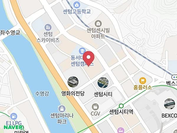 KNN 부산 웨딩엑스포 위치 지도