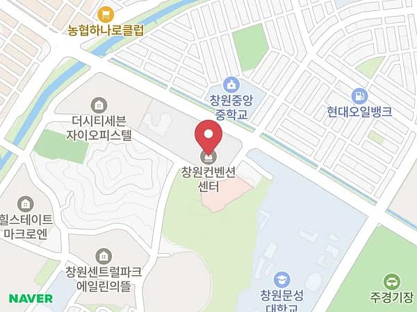 창원 컨벤션센터 웨딩박람회 위치 지도