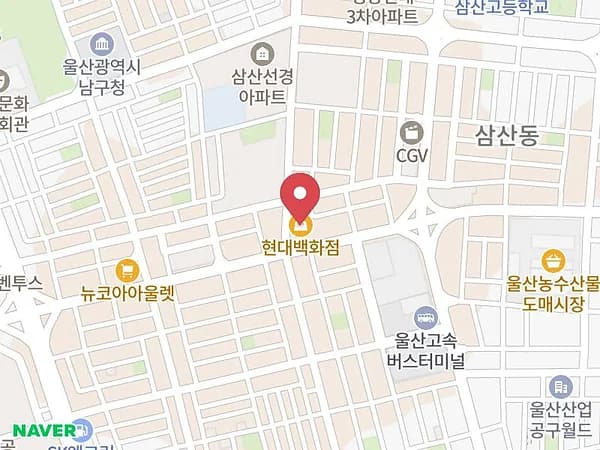울산 롯데백화점 W웨딩박람회 위치 지도