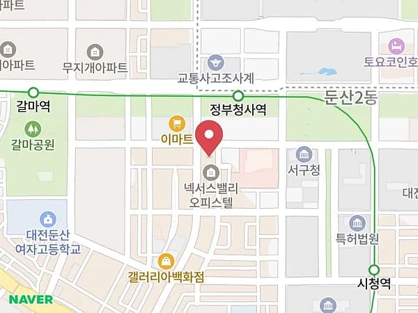 대전 웨딩크라우드 웨딩박람회 위치 지도