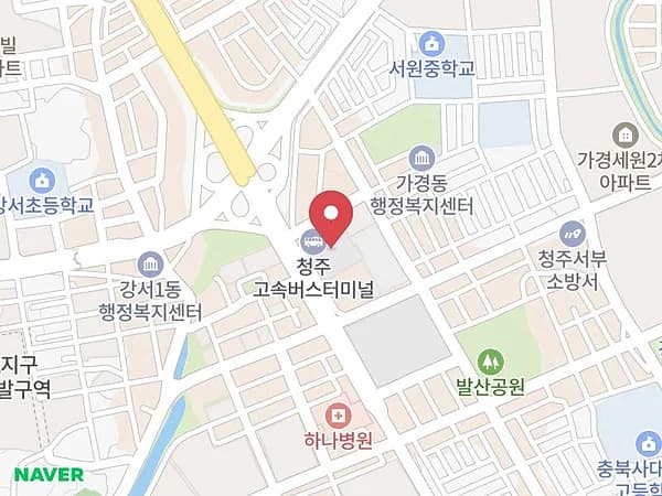 청주 커넥트 현대 웨딩박람회 위치 지도