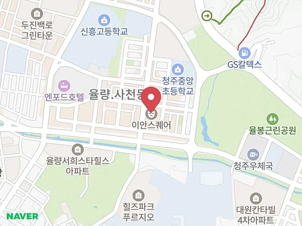 청주 이안테라스 웨딩박람회 위치 지도