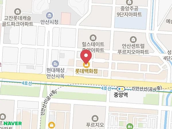 안산 웨딩크라우드 웨딩박람회 위치 지도