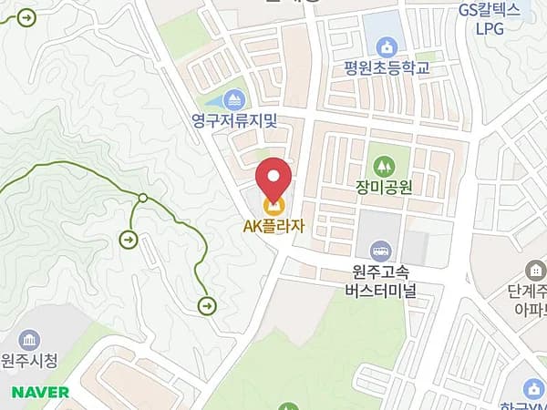 원주 웨딩박람회 위치 지도