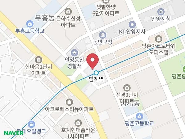 범계 신혼여행&혼수박람회 위치 지도