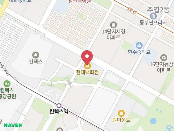 일산 웨딩크라우드 웨딩박람회 위치 지도