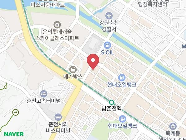춘천 위드유 웨딩박람회 위치 지도