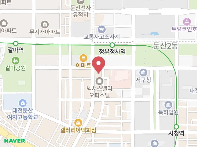 대전 웨딩크라우드 웨딩박람회 위치 지도