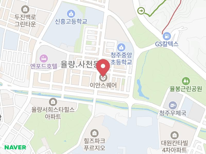 청주 이안테라스 웨딩박람회 위치 지도