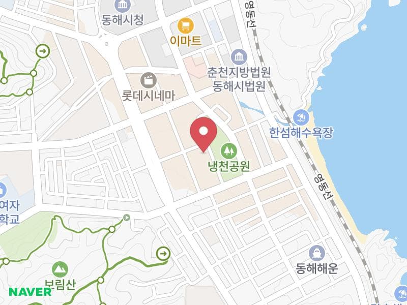 동해 웨딩박람회 위치 지도