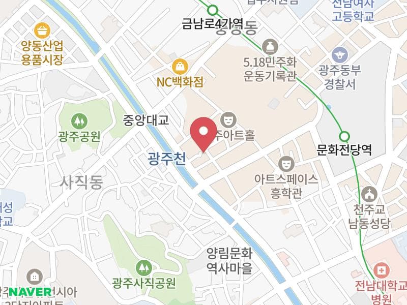 광주 유스퀘어 웨딩박람회 위치 지도