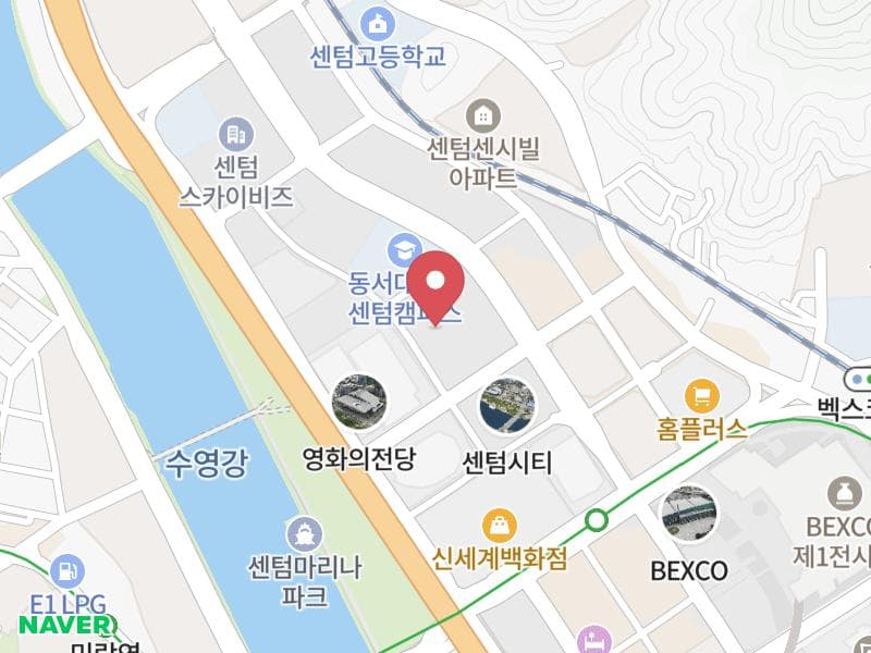 KNN 부산 웨딩엑스포 위치 지도